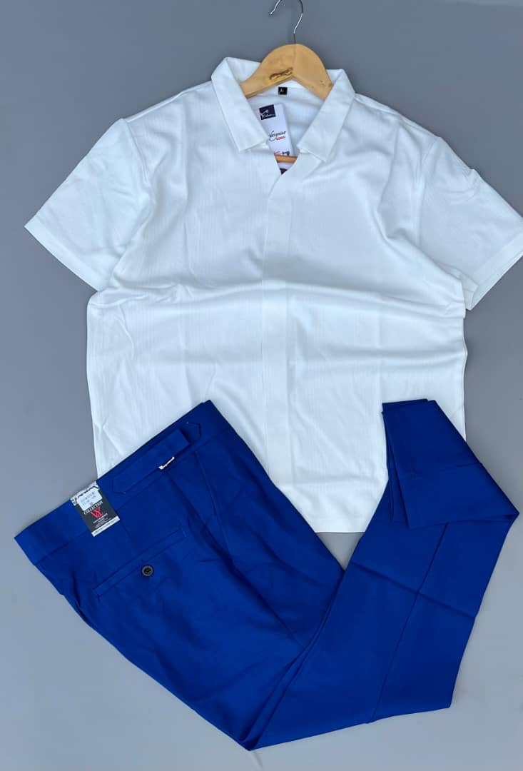 Light blue tro & shirt
