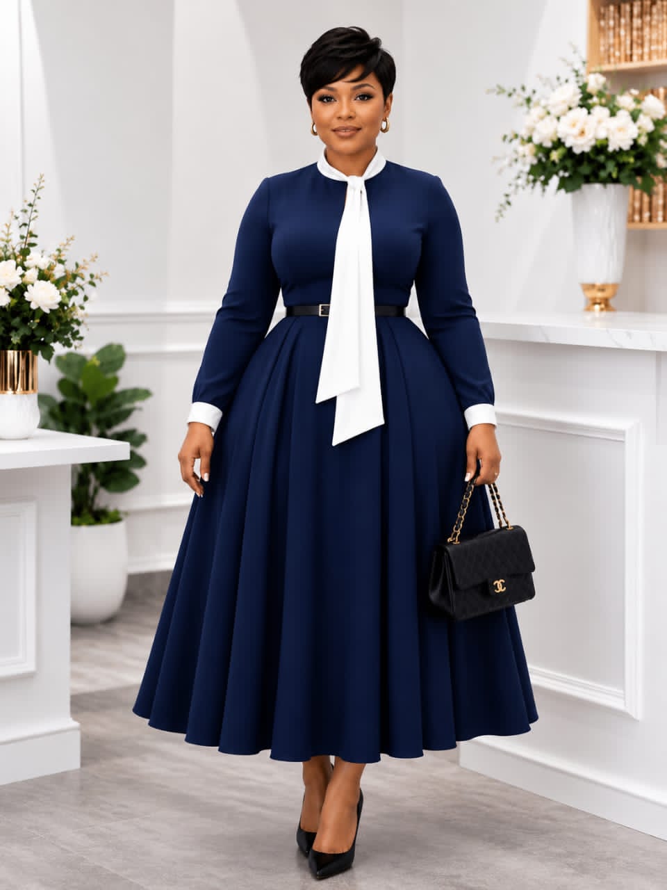 Official blue dress