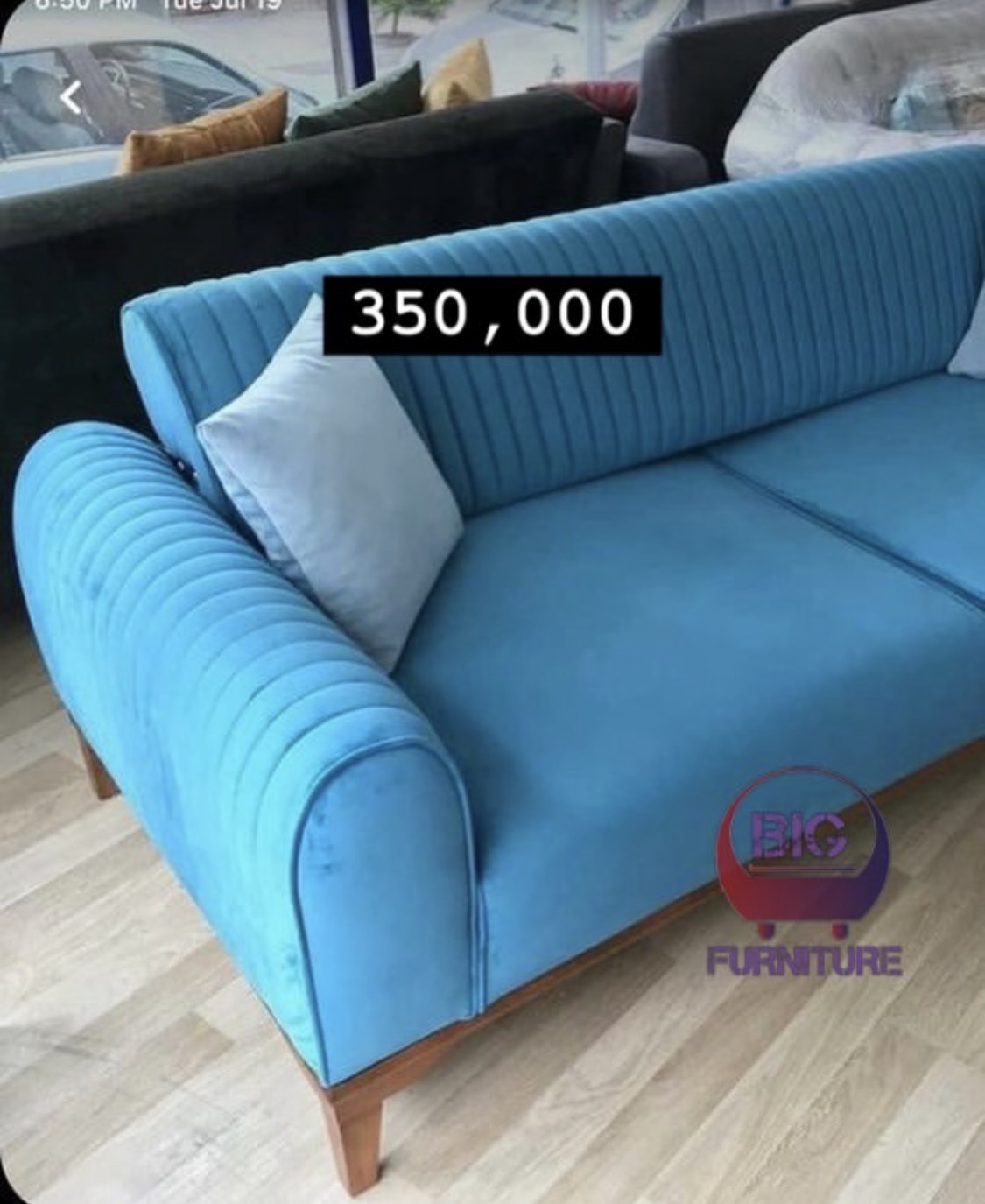 Blue sofa design