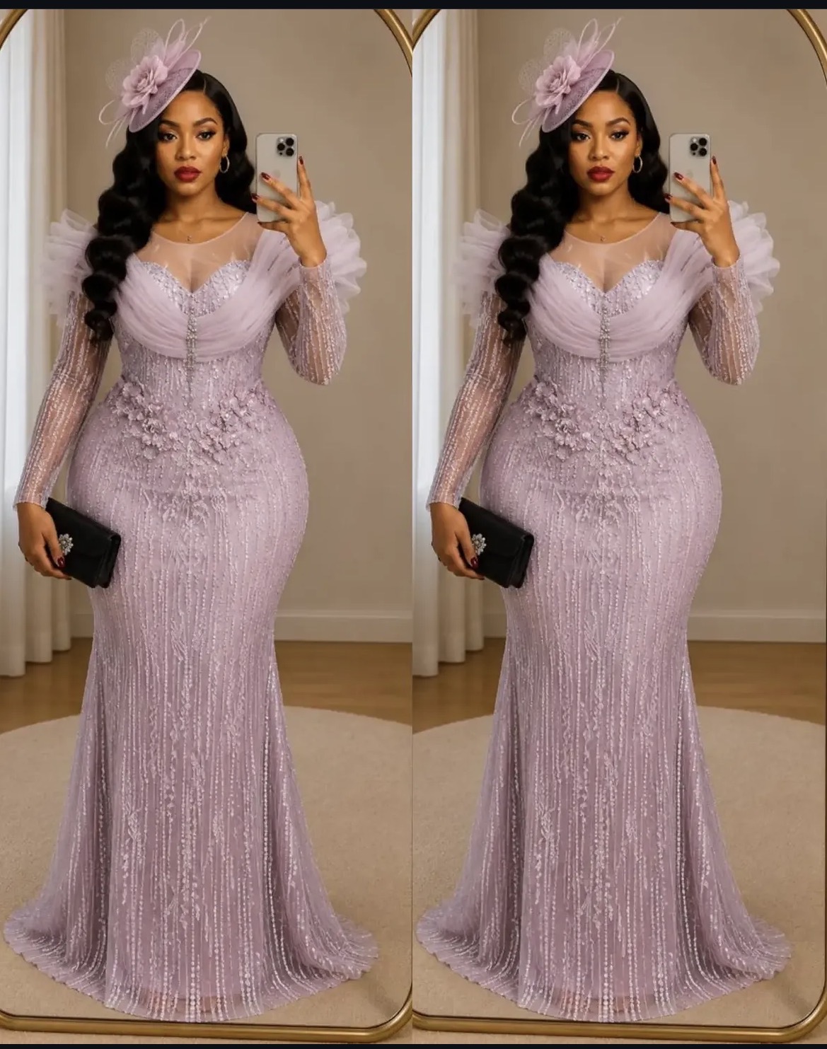 long dress with hat