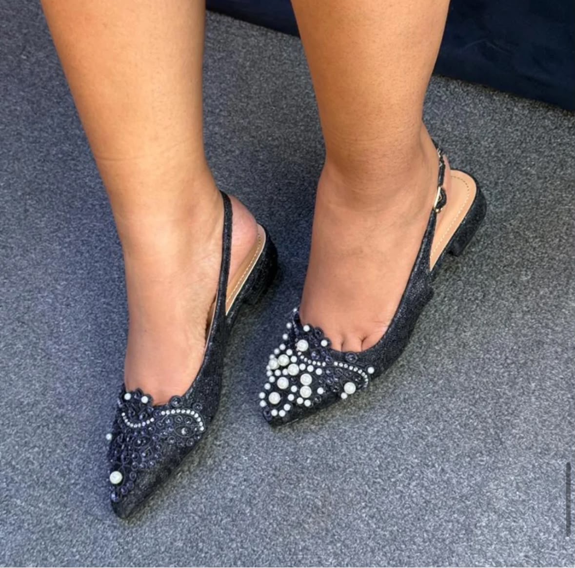half closed low shoes