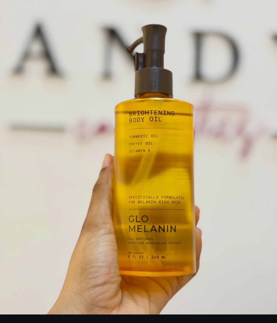 brightening body oil