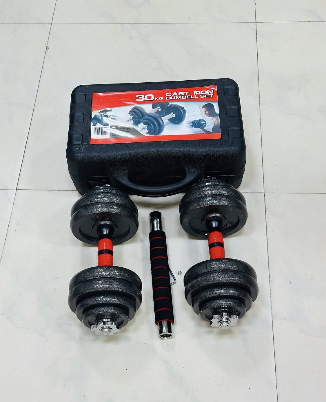 Dumbell set and connector