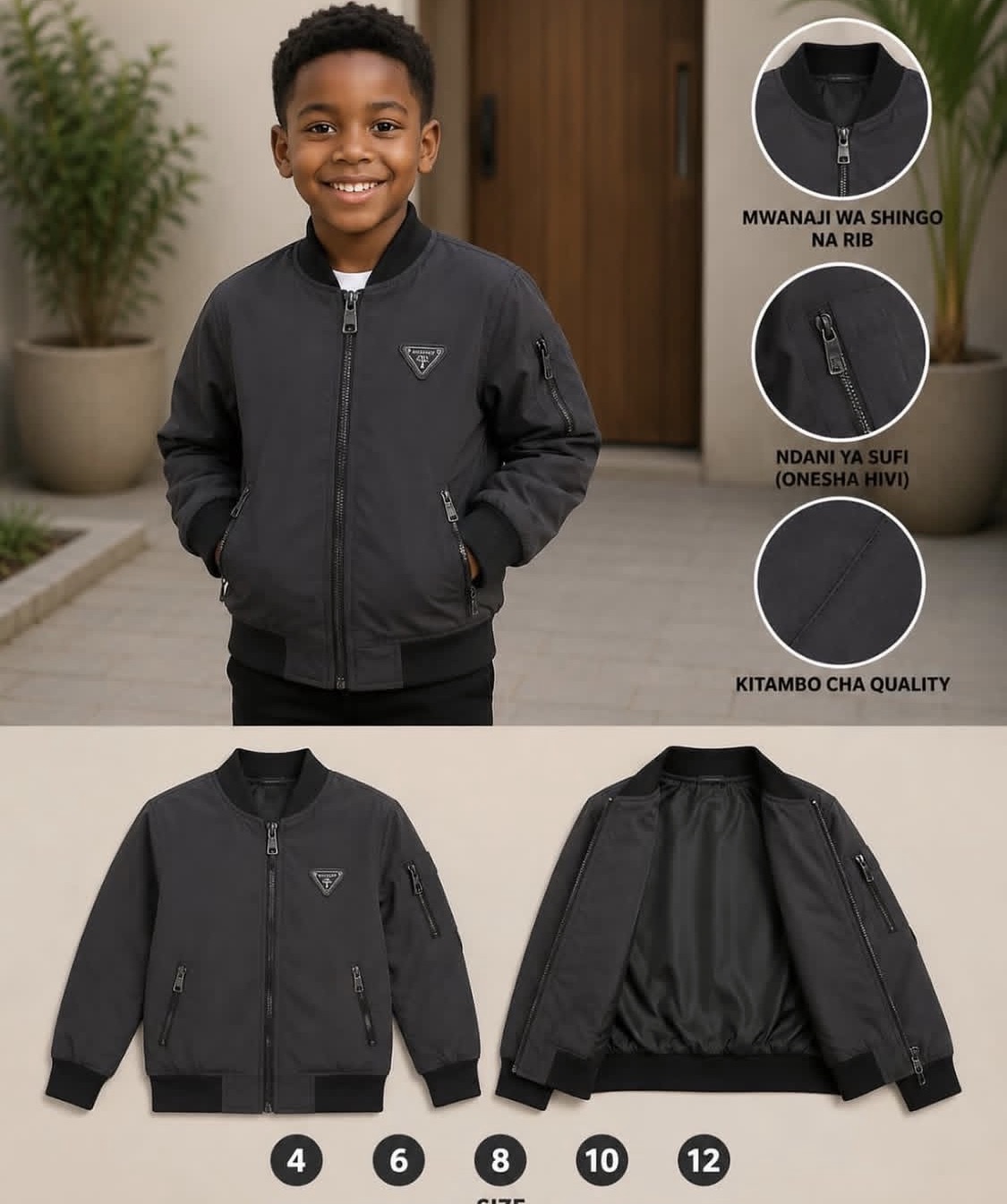 Leather jacket za watoto