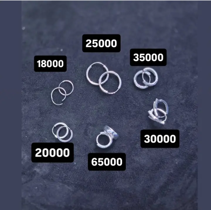 Pure silver ear rings A