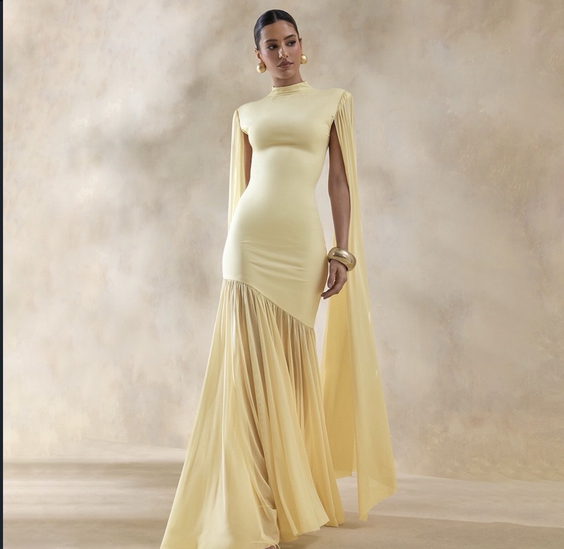 Black & butter yellow dress