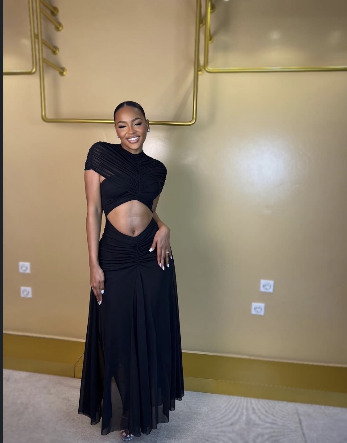 Black clop top & skirt