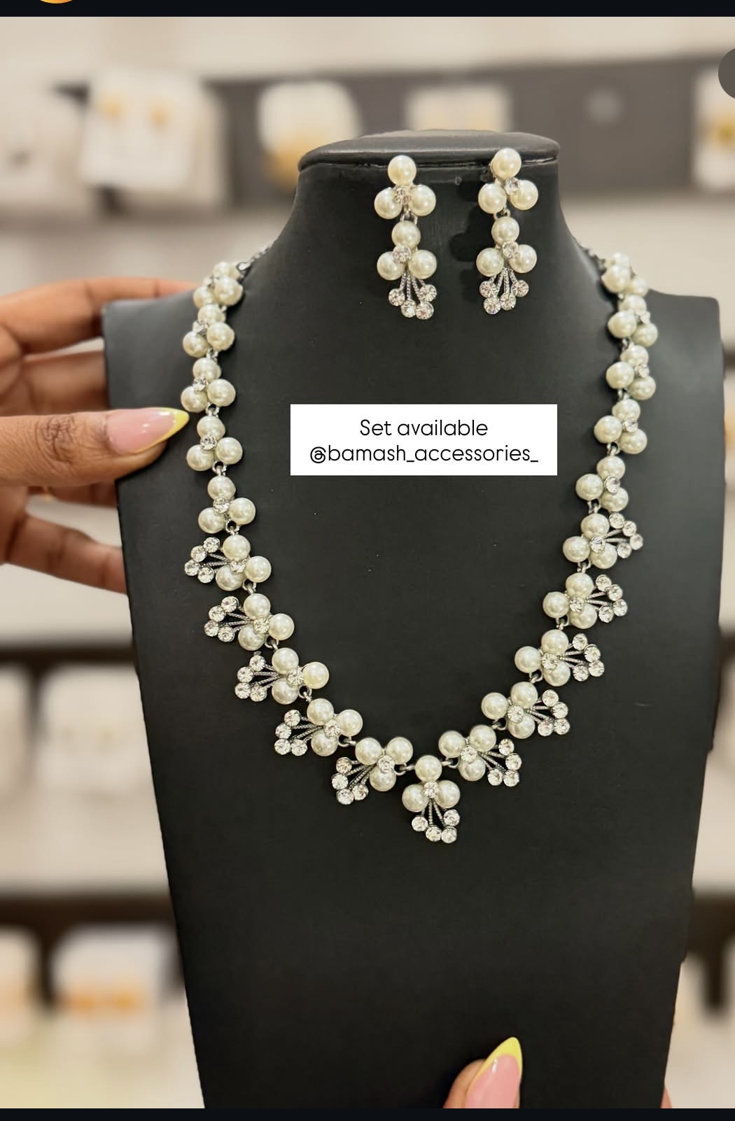 necklace and earrings
