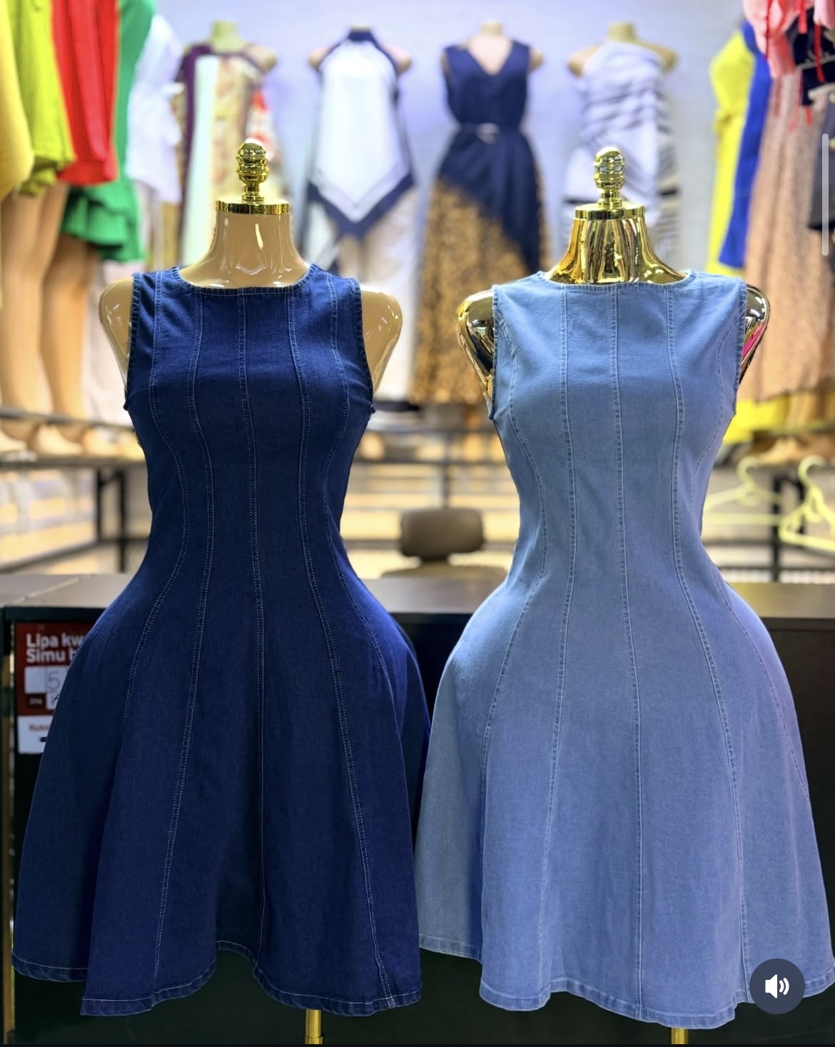 free size denim dress