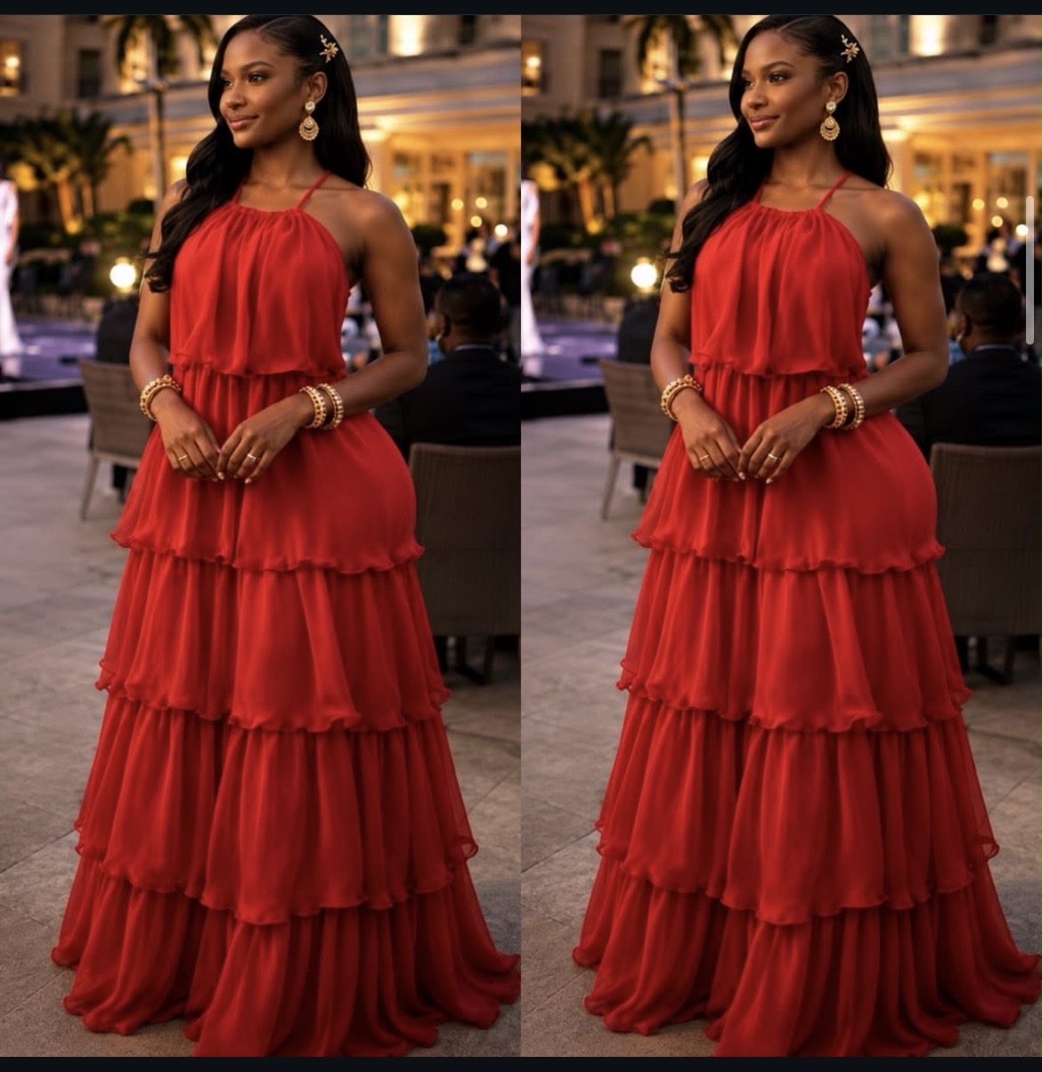 layered maxi dress