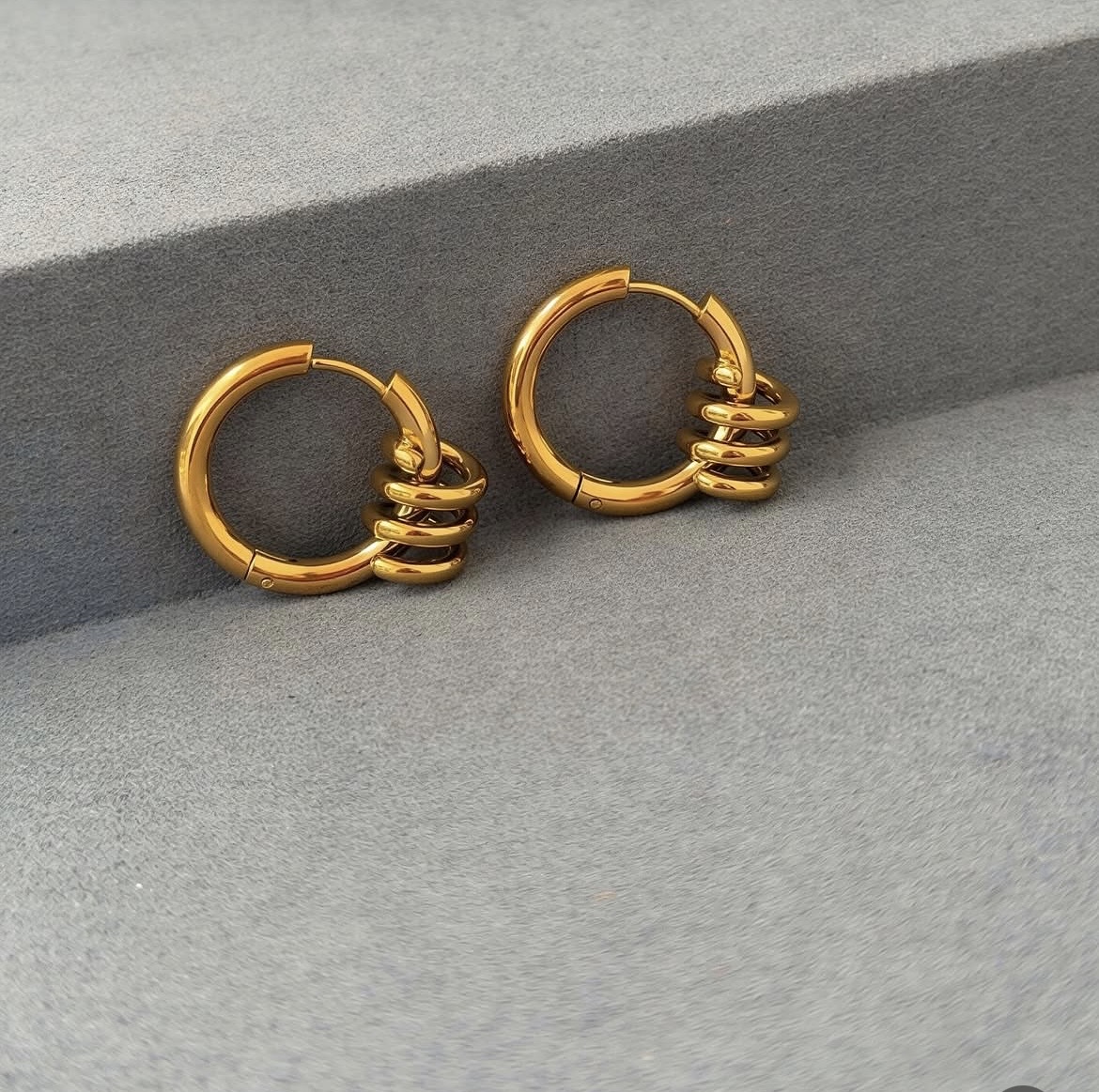 gold naya hoop earrings