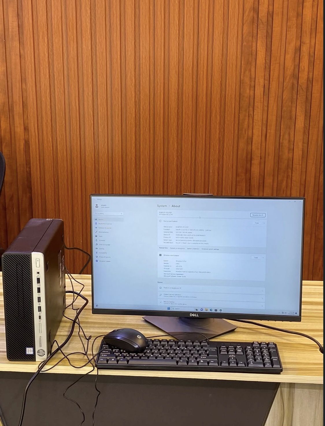 Desktop setup