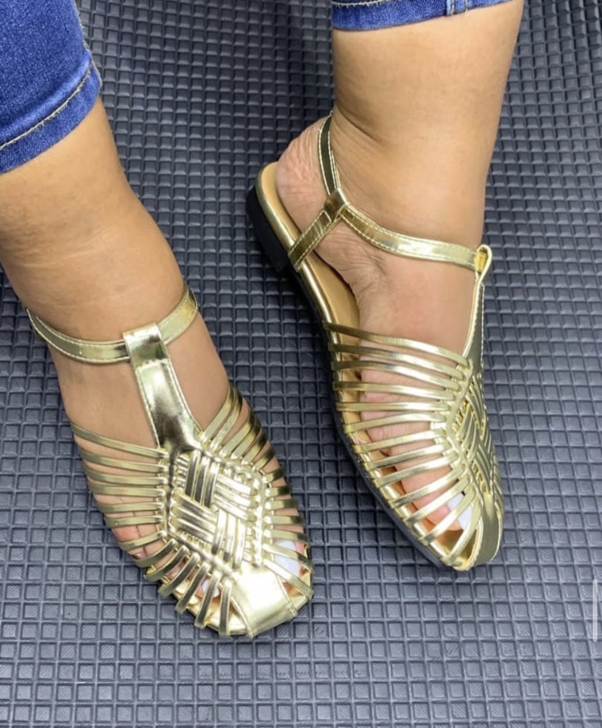 half open straps shoes