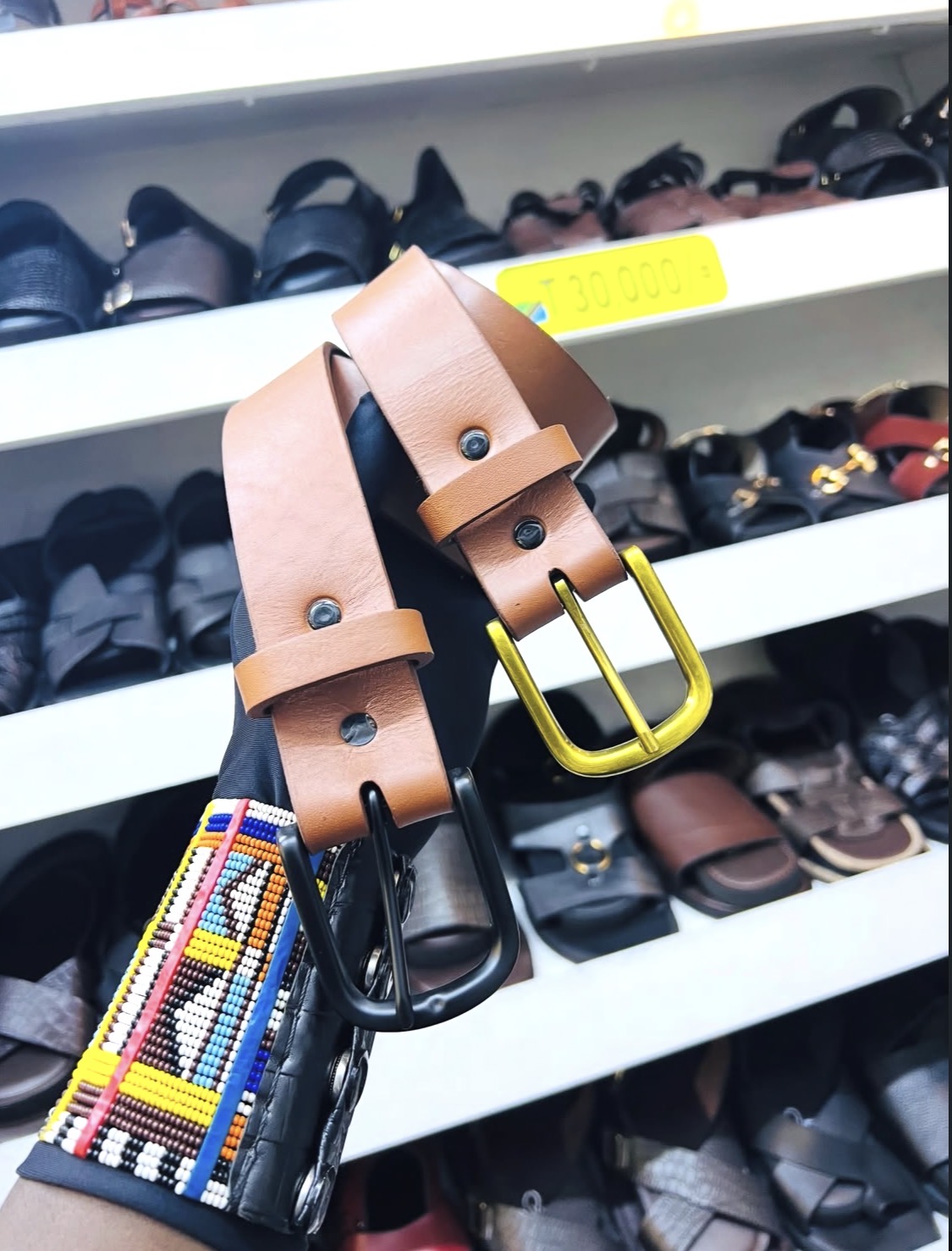 Leather belt