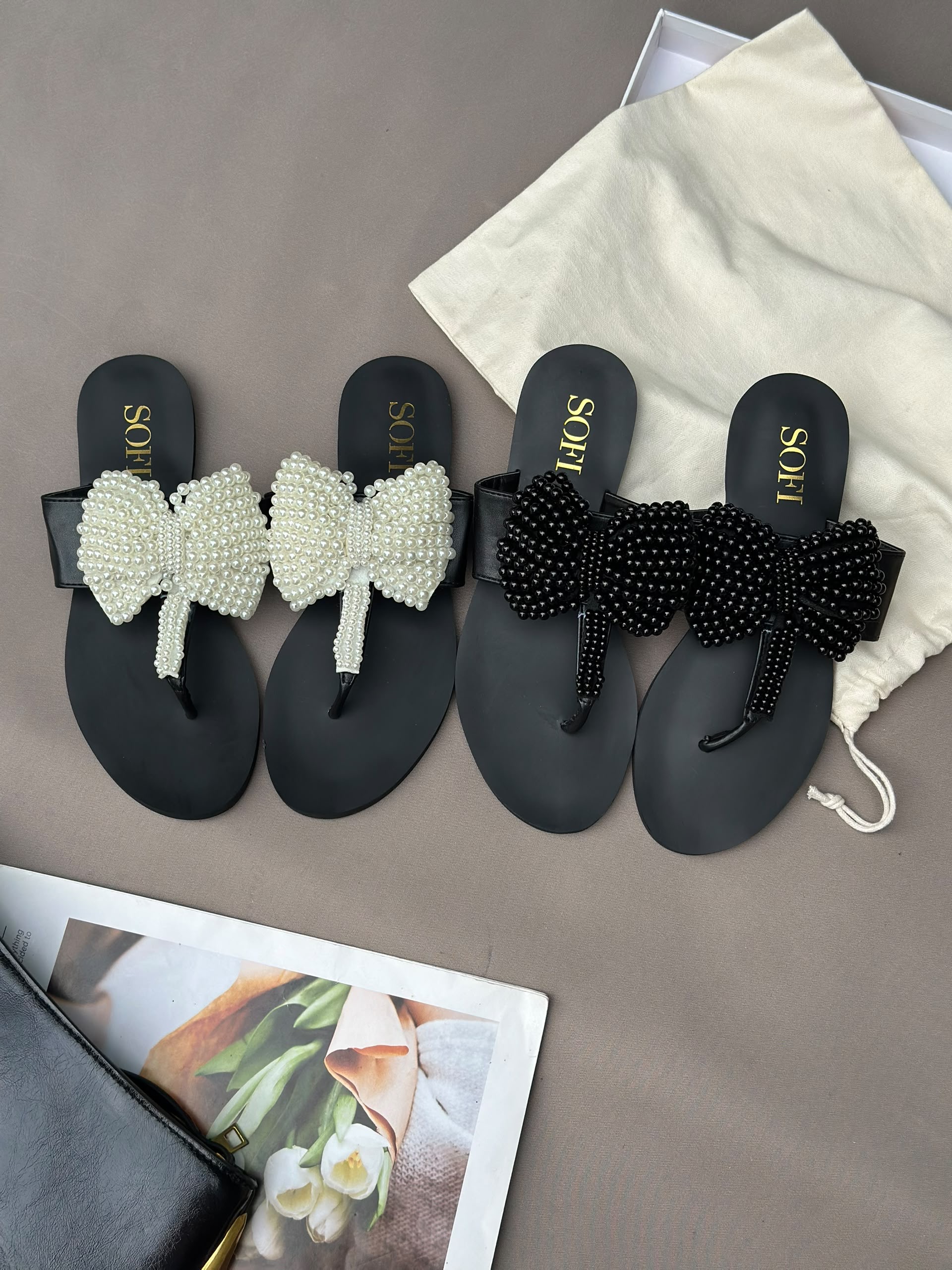 sofi sandles with beads