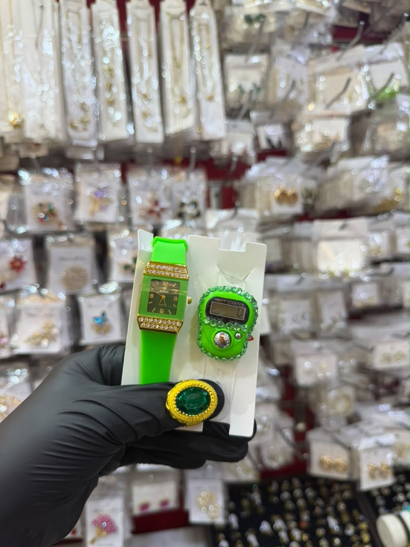 Green Watch with Tally Counter
