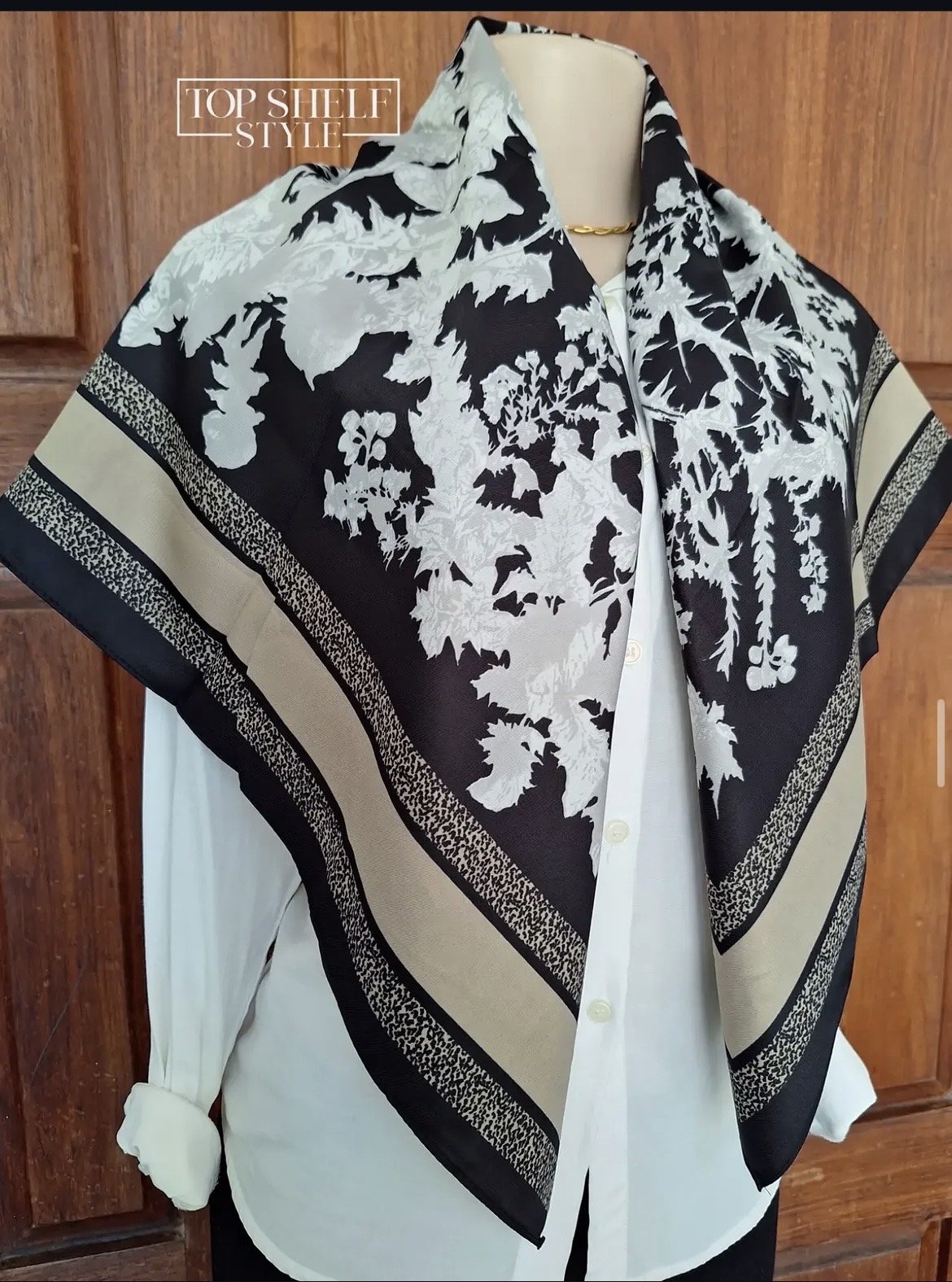 twill silk scarf