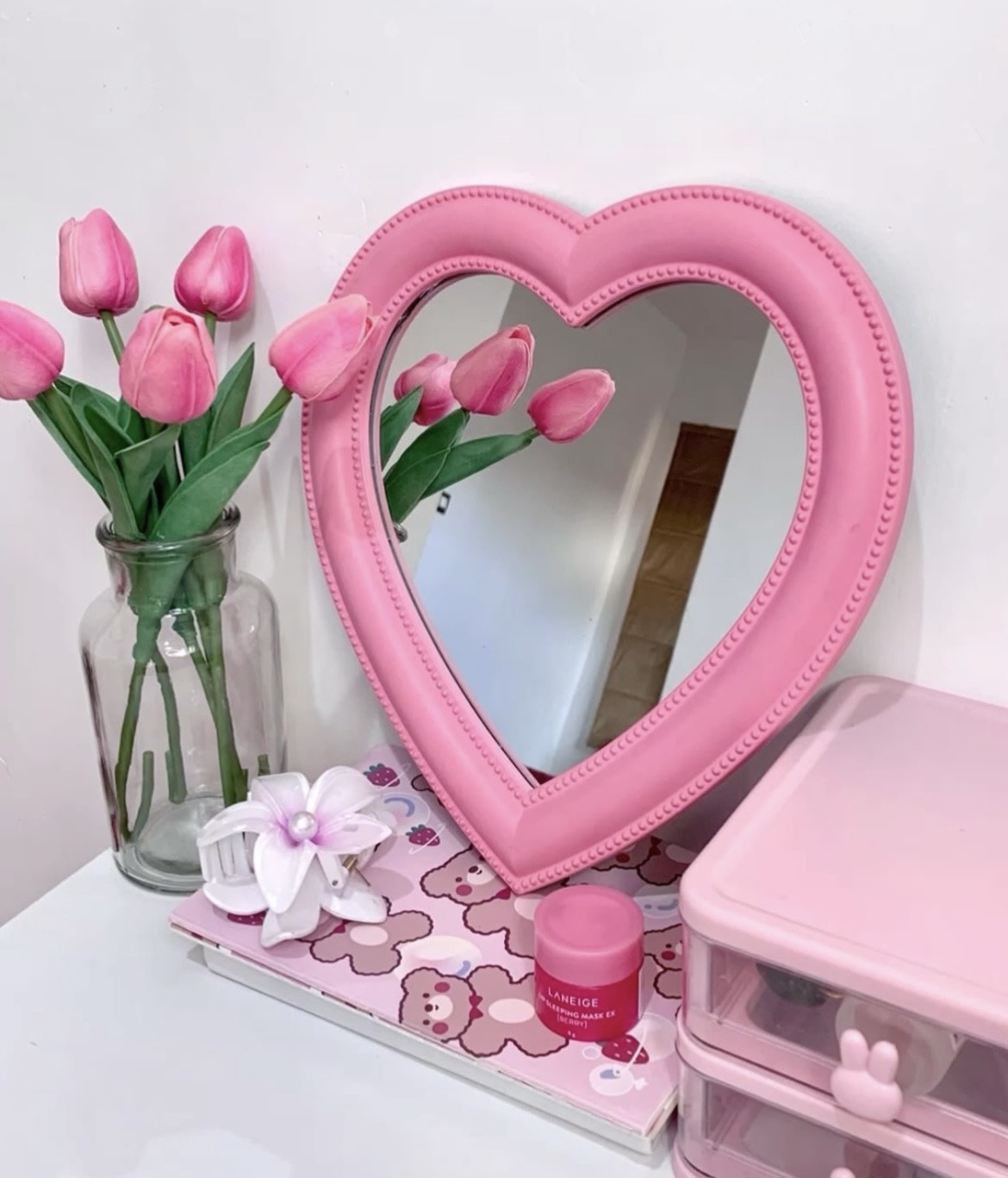 heart shape mirror