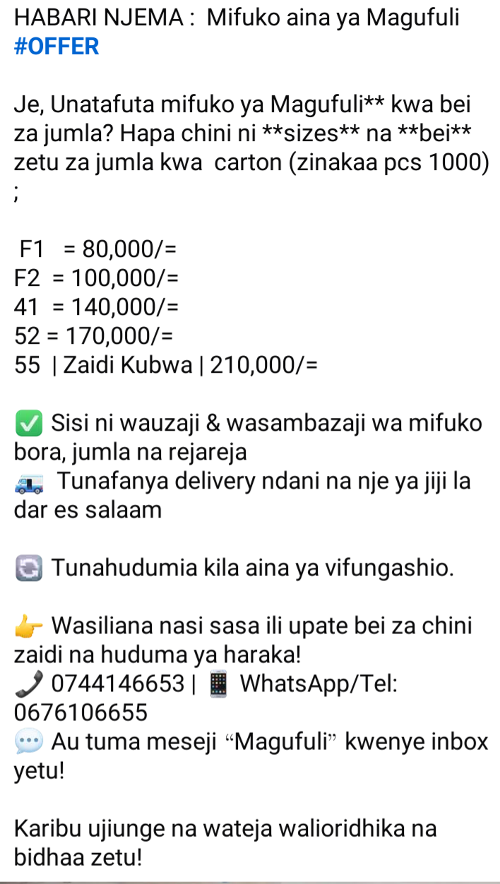Mifuko ya magufuli
