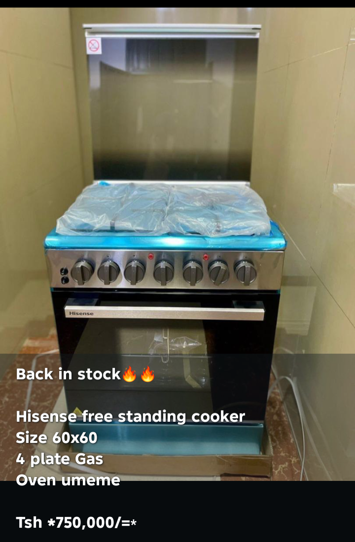 Hisense free standing cooker
